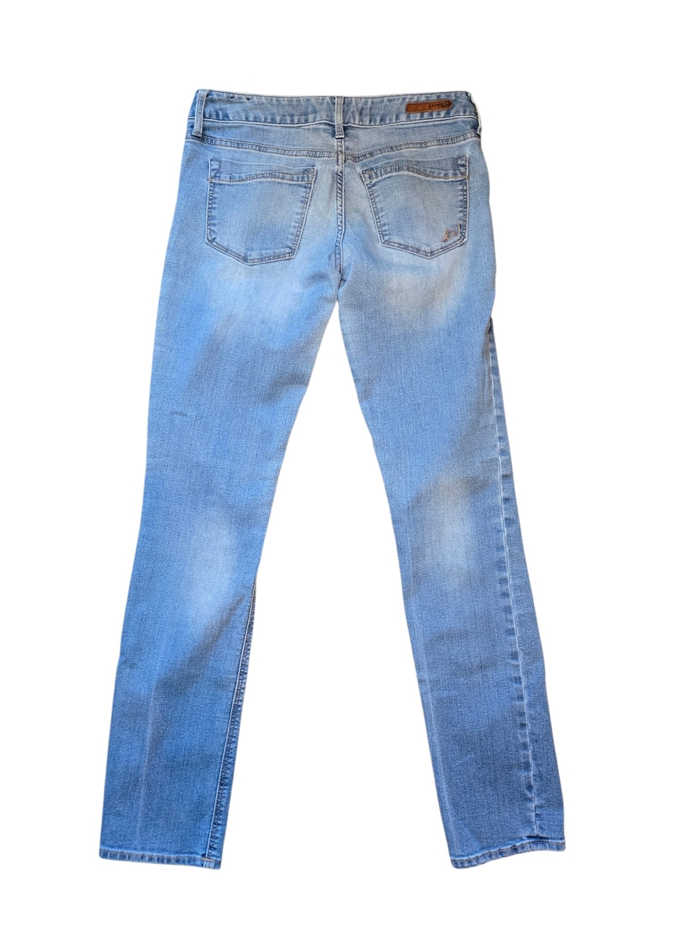 Express Skinny Stella Low Rise Light Wash Straight Leg Jeans - Picture 4 of 8